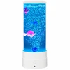Lean dekoratyvinė naktinė LED RGB akvariumo lempa su žuvytėmis, 16 spalvų, USB, Balta