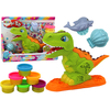 Lean Toys Dinozaurų Plastilino Rinkinys su 6 Spalvomis ir Formelėmis