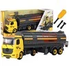 Lean Toys Sunkvežimis vaikams su garsu ir šviesa DIY, geltonas