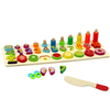 Lean Toys Medinė edukacinė lentelė su vaisiais ir matematika