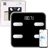 Lean Elektroninės vonios svarstyklės su Bluetooth funkcija ir LED ekranu, 28x28 cm