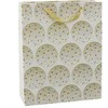 Lean Dovanų maišelis Elegant Gold Stars Baltas 32 x 26 x 12 cm