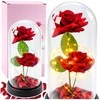 Lean Eternal 2 Roses in Dome with LED apšvietimas and Rose Petals Raudona 21x11cm