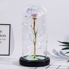 Lean Amžinoji rožė kristaliniame kupole spalvotas LED apšvietimas 21x11cm
