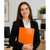 Lean Folder for documents with elastic band, hard, office, oranžinis, A4/4.5 cm