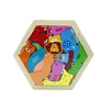 Lean Toys Medinė dėlionė vaikams su gyvūnais, 12 detalių