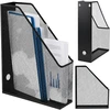 Lean Metal Office Organizer Stand for Documents and Folders, Vertical, Juodas, A4