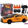 Lean Toys Nuotoliniu būdu valdomas sportinis automobilis R/C 1:24 geltonas su keičiamais ratais