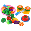 Lean Toys Žaislinių daržovių rinkinys LeanToys su peiliu ir lėkštute