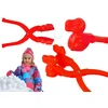 Lean Toys Raudonas dinozauras sniego kamuoliukų formuotojas