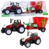 Lean Toys Žaislinis traktorius su priekaba ir pašarų maišytuvu, 60 cm