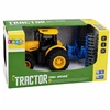 Lean Toys Agricultural Farm Tractor with Roller Lights Sounds Geltona 1:24