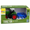 Lean Toys Agricultural Farm Tractor With Cultivator Tillage Unit Žalias 1:24