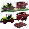 Lean Toys Traktorius su HDS priekaba medienos transportavimui
