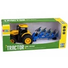 Lean Toys Agricultural Tractor with Multi-furrow Plow Lights Sounds Geltona 1:24