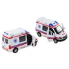 Lean Toys Baltas greitosios pagalbos automobilis 1:32 su šviesos ir garso efektais