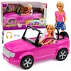 Lean Toys Lėlės ir automobilio rinkinys „Anlily“ su priedais, violetinis, 30 cm