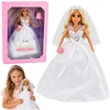 Lean Toys Nuotakos lėlė su vestuvine suknele ir aksesuarais, balta, 30 cm