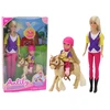 Lean Toys Anlily lėlės su vaiku ir poniuku