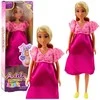 Lean Toys Lėlė Anlily nėščia su rožine suknele ir ilga blondine plaukais