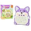 Lean Toys Pop-It Fox žaidimo konsolė violetinė, 7 žaidimo režimai