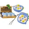 Lean Toys Kišeninis žaidimas „Whack A Mole“ su raidėmis, dinosauro formos, mėlynas