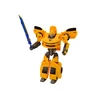Lean Toys Geltonas Sportiškas 2in1 Transformuojantis Automobilis-Robotas