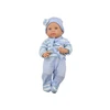 Lėlė kūdikis su mėlynais drabužiais Lean Toys, 39 cm