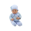 Lėlė kūdikis su mėlynais drabužiais Lean Toys, 39 cm