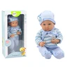 Lėlė kūdikis su mėlynais drabužiais Lean Toys, 39 cm