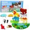 Lean Toys Medinis Montessori balansavimo gyvūnų žaidimas