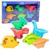 Lean Toys Guminiai vonios dinozaurai 6 žaislų rinkinys vaikams