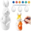 Lean Toys Putplasčio Velykų dekoravimo rinkinys kiškutis ir 3 kiaušiniai