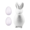 Lean Toys Bunny Styrofoam Decorations Painting Kit 2 Eggs Paints