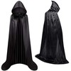 Lean Toys Juodas Apsiaustas su Gobtuvu 150 cm