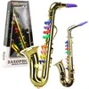 Lean Toys Vaikiškas muzikinis žaislas – auksinis saksofonas