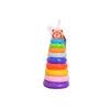 Lean Toys Spalvota piramidė su lipdukais ir tigru, 28x13x13 cm