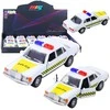 Lean Toys Policijos automobilis metalinis 1:32 su atidaromomis durimis 13 cm