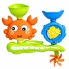 Lean Toys Colorful Bath Toy – Crab and Whale Waterfall with Spinning Wheel and Suction Cups