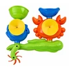 Lean Toys Colorful Bath Toy – Crab and Whale Waterfall with Spinning Wheel and Suction Cups