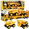 Lean Toys Statybinių mašinų rinkinys geltonas 3 vnt.