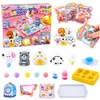 Lean Toys Kūrybinis „Squishy“ gyvūnėlių rinkinys 6 figūrėlėms