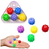 Lean Toys Gonggi žaidimo kauliukų rinkinys su trikampiu stovu