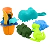Lean Toys Dinozaurų Smėlio Žaislų Rinkinys su Piltuvu ir Formelėmis, 7 dalys