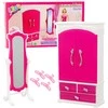 Lean Toys Lėlių baldų komplektas 29 cm lėlėms: spinta ir veidrodis
