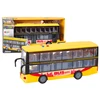Lean Toys Geltonas dviaukštis autobusas 1:16