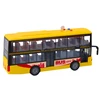 Lean Toys Geltonas dviaukštis autobusas 1:16