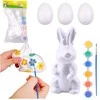 Lean Toys Putplasčio Velykų dekoravimo rinkinys kiškutis ir 3 kiaušiniai 7854