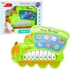 Lean Toys Mokomasis pianinas vaikams žalias lokomotyvas
