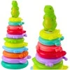 Dėlionė Lean Toys Piramidė su dinozauru ir lipdukais, 12 dalių